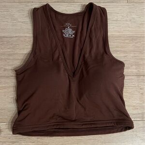 Klassy Network Brown Tank Top